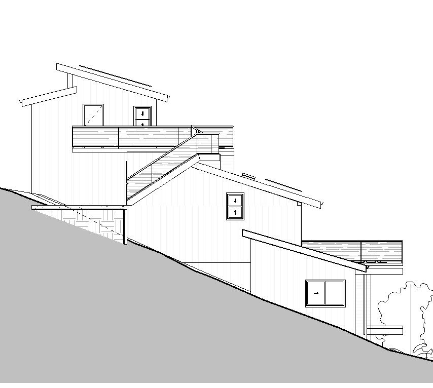 Barret residence elevation view