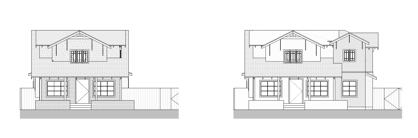 Meridian Residence Elevation view front and back of house