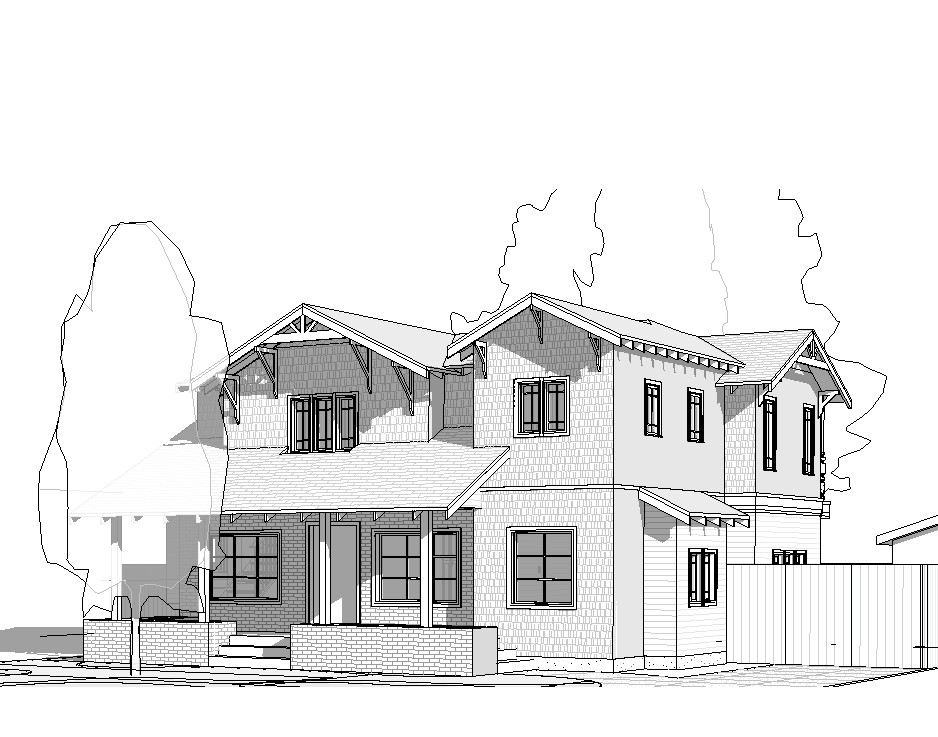 Meridian Residence drawing, angle perspective view