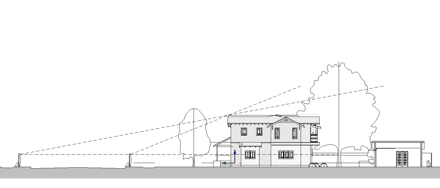 Meridian Residence elevation view of house and property